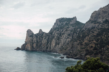 travel excursion beautiful sea mountains sky in clouds nature hiking