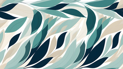 blue and white seamless pattern, Generative Ai