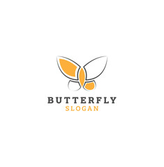 Obraz premium Free vector butterfly logo With Vector Template Design