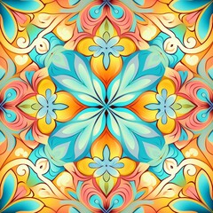 Fototapeta premium Contemporary Textile Art Seamless and Chic Pattern