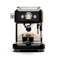 coffee maker isolated on white background coffee, machine, espresso, maker, drisolated, beverage, cup, appliance, white, ink, cafe, 