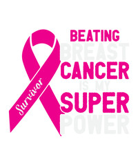 Beating Breast Cancer Is My Super Power Svg Design
These file sets can be used for a wide variety of items: t-shirt design, coffee mug design, stickers,
custom tumblers, custom hats, printables, print
