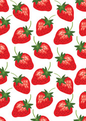 Seamless pattern with strawberry Eps 10 vector.