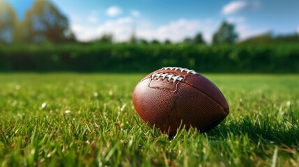 american football on grass Created with AI