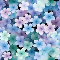 Pastel Color Seamless Patterns, beautiful dreamy feel -Generative AI