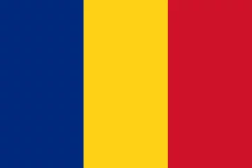 Foto op Canvas Flag of Romania.Symbols of Romania. An icon is Romania. © Tippawon
