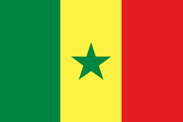 Flag of Senegal.Symbols of Senegal. An icon is Senegal.