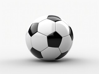 Obraz premium Soccer ball isolated on white background. 3D illustration. Clipping path included. 