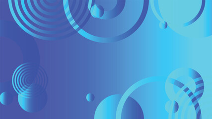 Blue abstract circle gradient modern graphic background