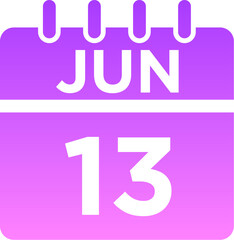 06-June - 13 Glyph Gradient Icon pictogram symbol visual illustration