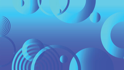 Blue abstract circle gradient modern graphic background