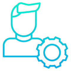 Outline Gradient  Account Management icon