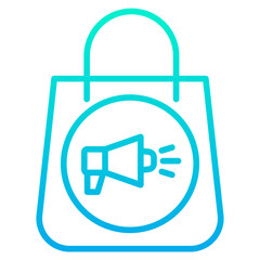 Outline Gradient Office Bag icon