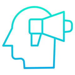 Outline Gradient User Idea bulb icon