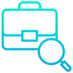 Outline Gradient Bag inspection icon