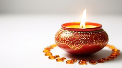 Obraz na płótnie Canvas Happy Diwali with diwali diya, Generative ai.