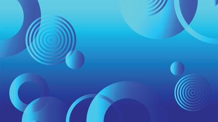 Blue abstract circle gradient modern graphic background