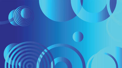 Blue abstract circle gradient modern graphic background