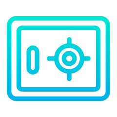 Outline Gradient Bank Locker icon