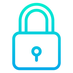 Outline Gradient Lock icon