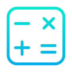 Outline Gradient Dollar Maths icon