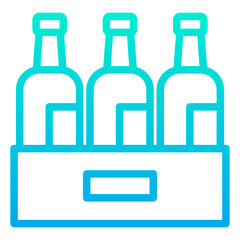 Outline Gradient Floating Bottle icon