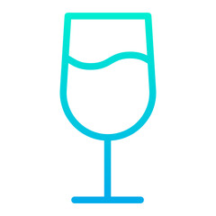 Outline Gradient Wine glass icon