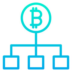 Outline Gradient Flow hierarchy icon