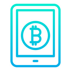 Obraz premium Outline Gradient Real estate Mobile icon