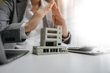 Home Insurance and Real estate investment concept,  new client