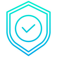 Outline Gradient Shield icon