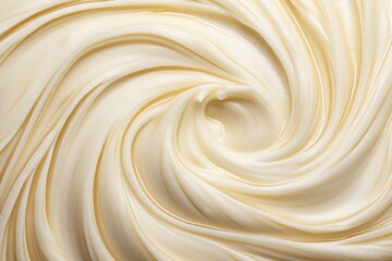 a close-up of a vanilla pudding swirl texture