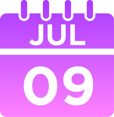 07-July - 09 Glyph Gradient Icon pictogram symbol visual illustration