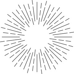 Obraz premium Sunburst Line Shape