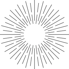 Obraz premium Sunburst Line Shape