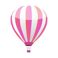 Naklejka premium Vector flat hot air balloon, isolated on white background