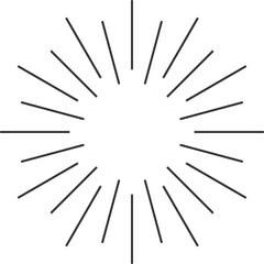 Obraz premium Sunburst Line Shape