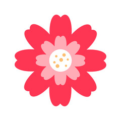 Vector spring flower on white background