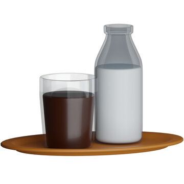 Coffee and Milk 3D Icon