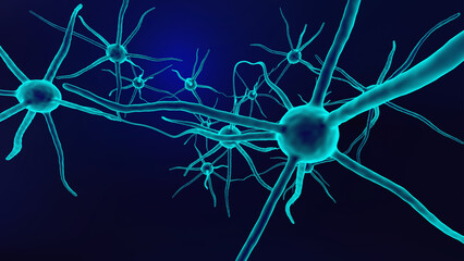 Neurons brain cell medical background.