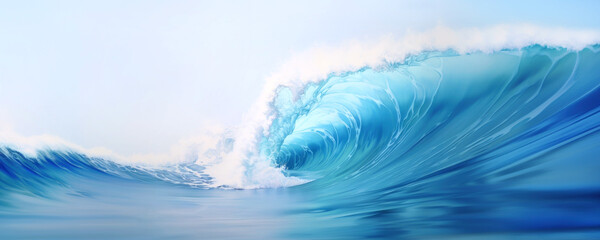 Abstract sea wave in the style of oil painting