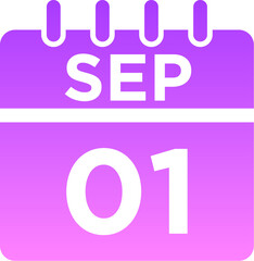 09-September - 01 Glyph Gradient Icon pictogram symbol visual illustration