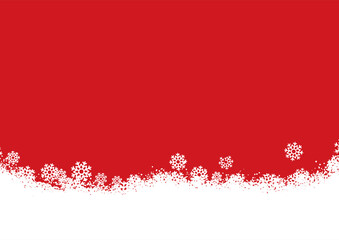 Christmas background with snowflakes design on red