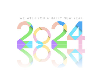 Abstract pastel coloured Happy New Year background design