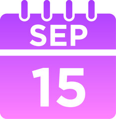 09-September - 15 Glyph Gradient Icon pictogram symbol visual illustration