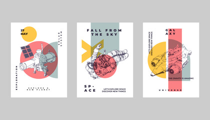 abtract poster of astronaout, galaxy, space, universe © AltairStudio