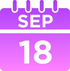 09-September - 18 Glyph Gradient Icon pictogram symbol visual illustration