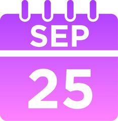 09-September - 25 Glyph Gradient Icon pictogram symbol visual illustration