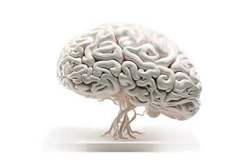 Innovative Intelligence: Humen Brain Shape Isolated on Transparent Background