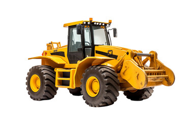 Heavy-Duty Front Loader Equipment Isolated on Transparent Background